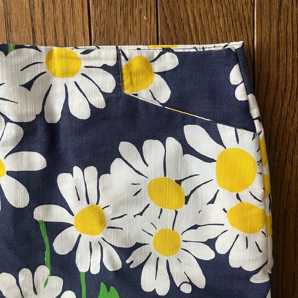 Lilly Pulitzer Floral Daisy Print Navy Mini Skirt Vintage Rare Retired - Picture 4 of 10